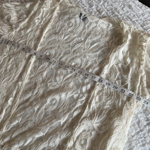 Daytrip Anthropologie Lace Fringe Kimono Cardigan XL Boho Festival - Picture 6 of 9